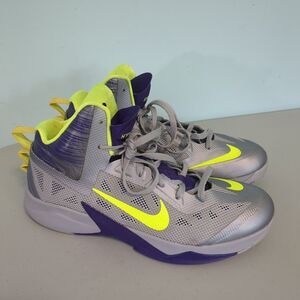 Nike Mens 12 Zoom Hyperfuse 2014 615896-005 Gray Purple sneakers shoes